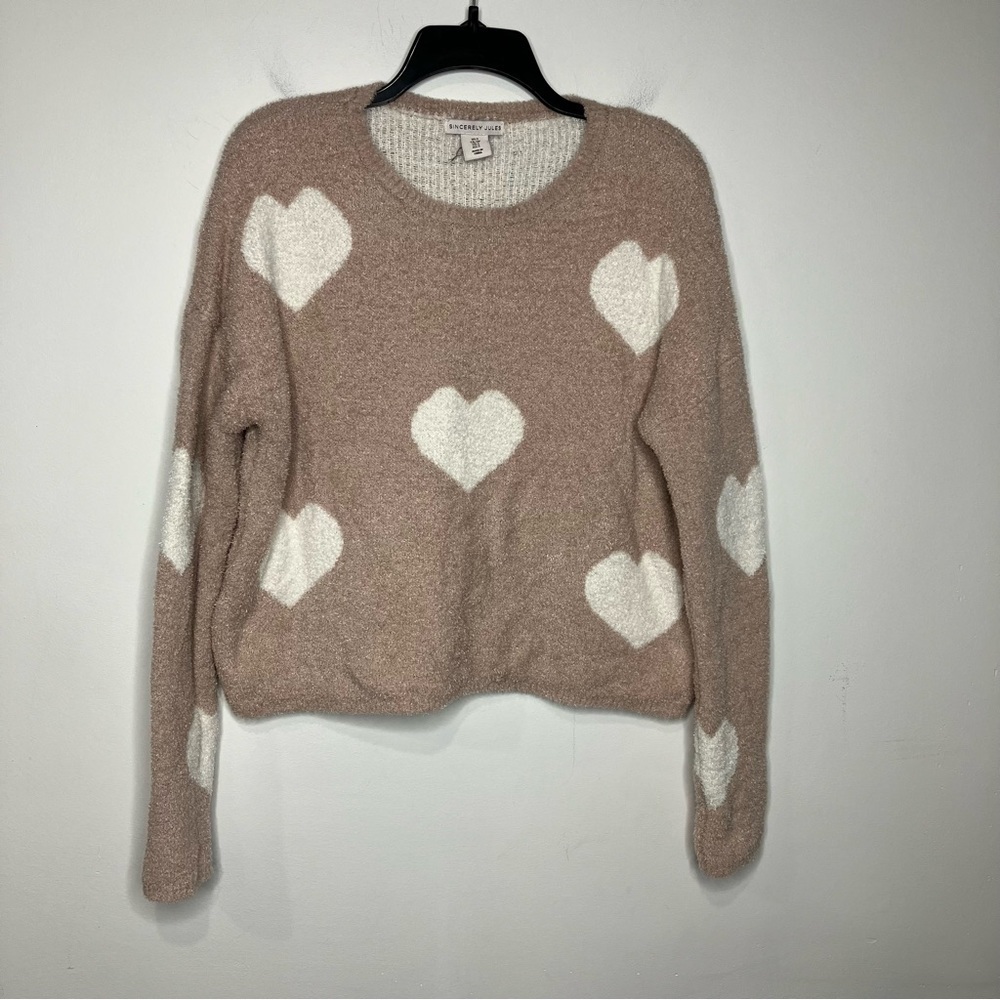 Sincerely Jules‎ warm cozy heart sweater size small